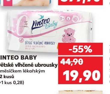 LINTEO BABY Dětské vlhčené ubrousky