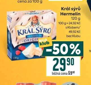 Král sýrů Hermelín