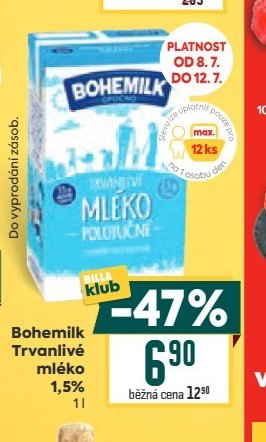 Bohemilk Trvanlivé mléko
