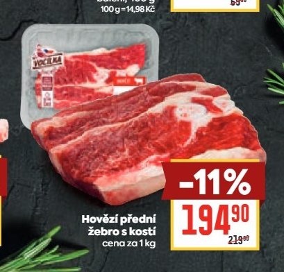 Hovězí přední žebro s kostí
