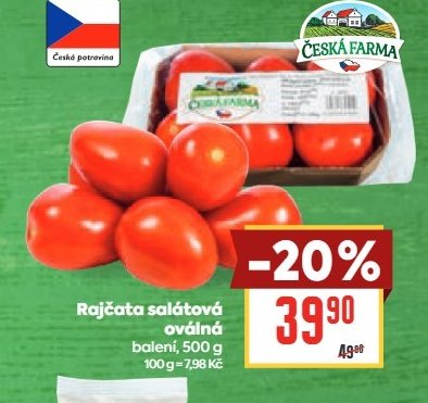Rajčata salátová oválná
