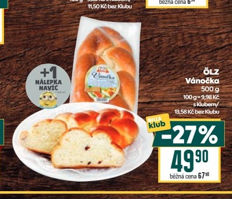 ÖLZ Vánočka 500 g - BILLA aktualniletaky.eu