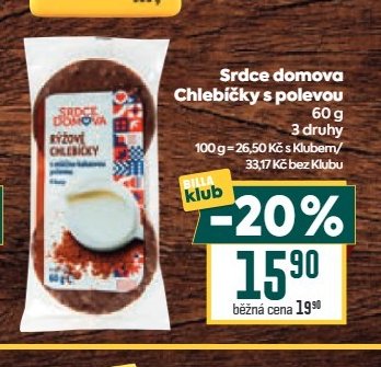 Srdce domova Chlebičky s polevou 60 g - BILLA aktualniletaky.eu