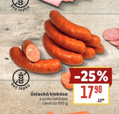 Ústecká klobása z pultu lahůdek