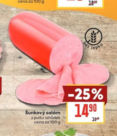 Šunkový salám z pultu lahůdek