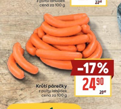 Krůtí párečky z pultu lahůdek