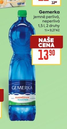 Gemerka jemně perlivá, neperlivá