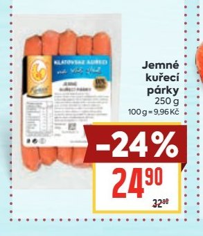 Jemné kuřecí párky