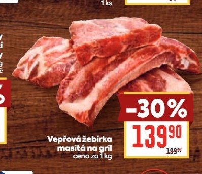 Vepřová žebírka masitá na gril