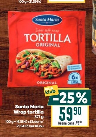 Santa Maria Wrap tortilla
