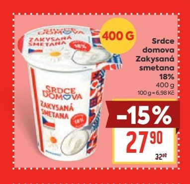 Srdce domova Zakysaná smetana 18% 400 g