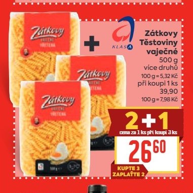 Zátkovy Těstoviny vaječné 500 g