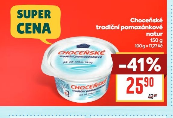 Choceňské tradiční pomazánkové natur