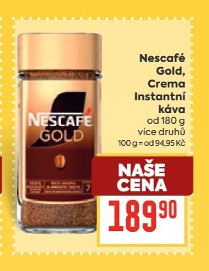 Nescafe Gold, Crema Instantní káva