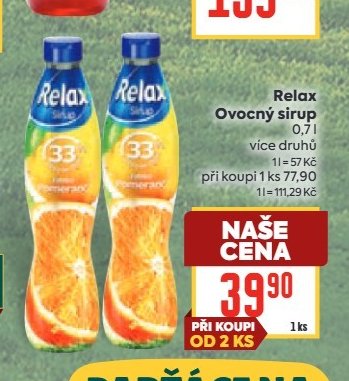 Relax Ovocný sirup