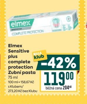 Elmex Sensitive plus complete protection Zubní pasta