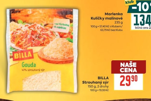 BILLA Strouhaný sýr