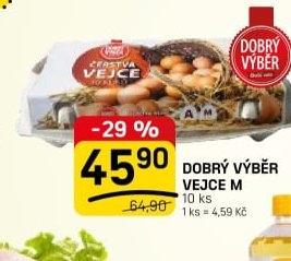 Dobrý výběr Vejce M