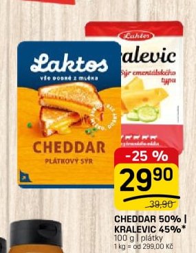 CHEDDAR 50% | KRALEVIC 45% 100 g