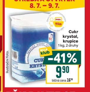 Cukr krystal, krupice