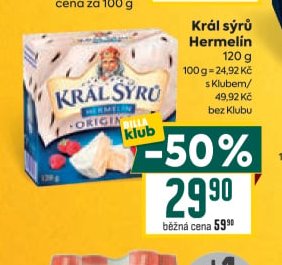 Král sýrů Hermelín