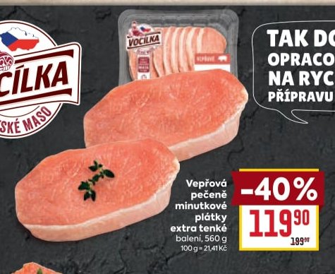 Vepřové pečeně minutkové plátky