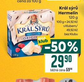 Král sýrů Hermelín