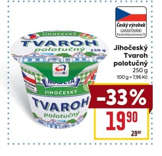 Jihočeský Tvaroh polotučný