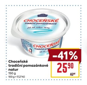 Choceňské tradiční pomazánkové natur