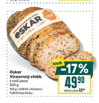 Oskar Vícezrnný chléb