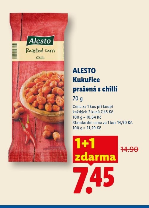 ALESTO Kukuřice pražená s chilli