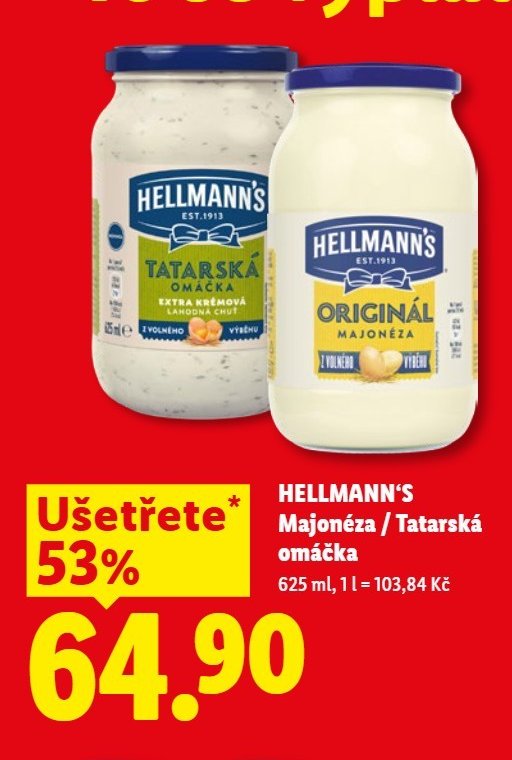 HELLMANN'S Majonéza / Tatarská omáčka