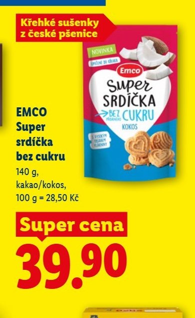 EMCO Super srdíčka bez cukru