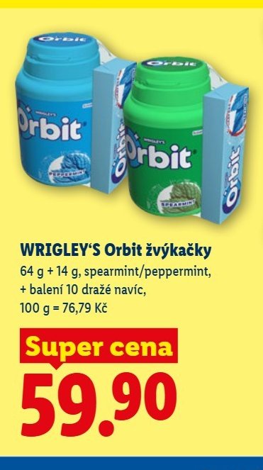 WRIGLEY'S Orbit žvýkačky