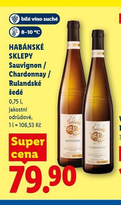 HABÁNSKÉ SKLEPY Sauvignon / Chardonnay / Rulandské šedé