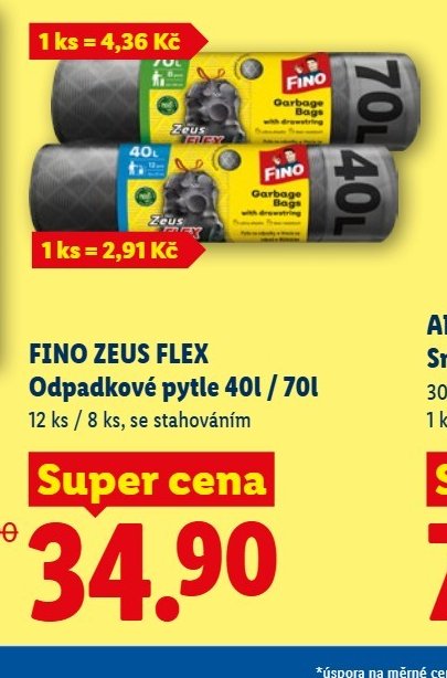 FINO ZEUS FLEX Odpadkové pytle 40l / 70l