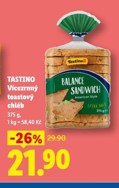 TASTINO Vícezrnný toastový chléb