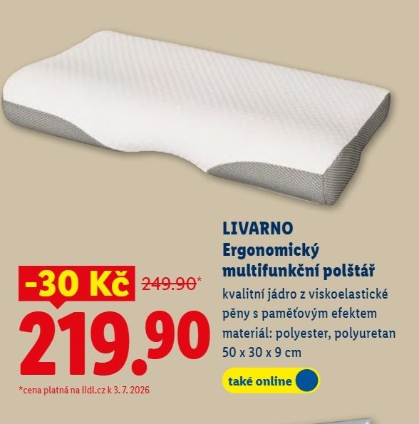 LIVARNO Ergonomický multifunkční polštář