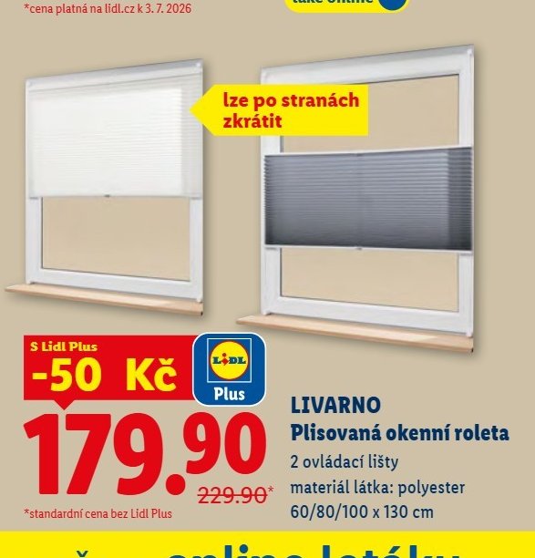 LIVARNO Plisovaná okenní roleta