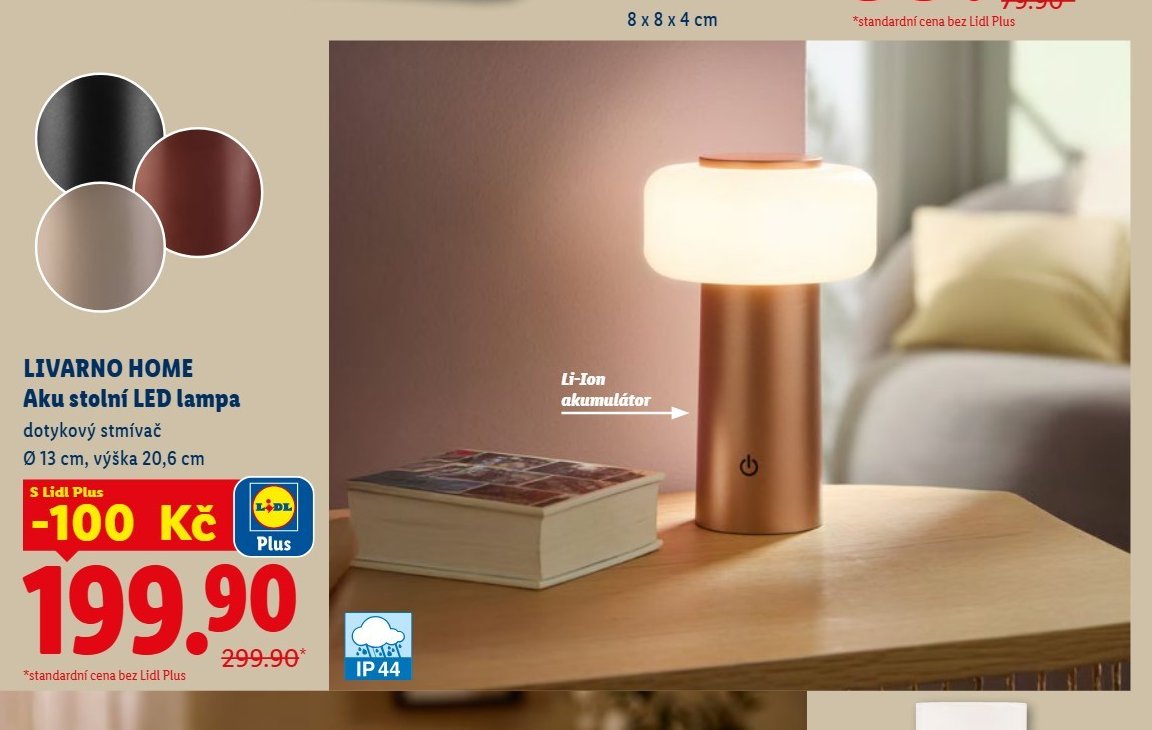 LIVARNO HOME Aku stolní LED lampa