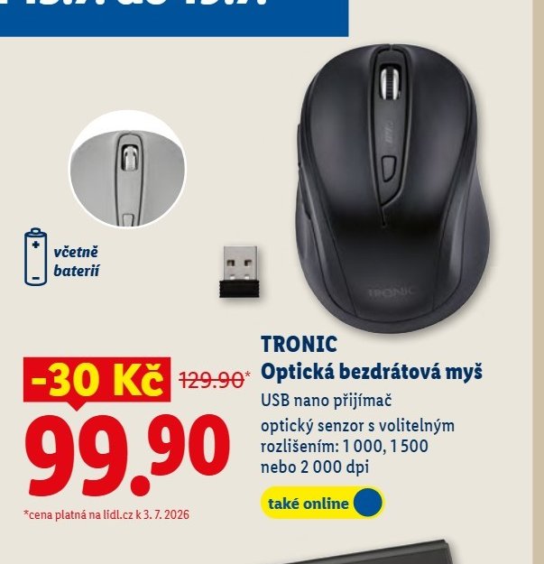 TRONIC Optická bezdrátová myš