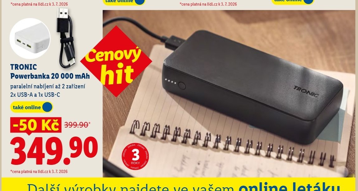 TRONIC Powerbanka 20 000 mAh