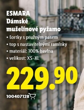 ESMARA Dámské mušelínové pyžamo