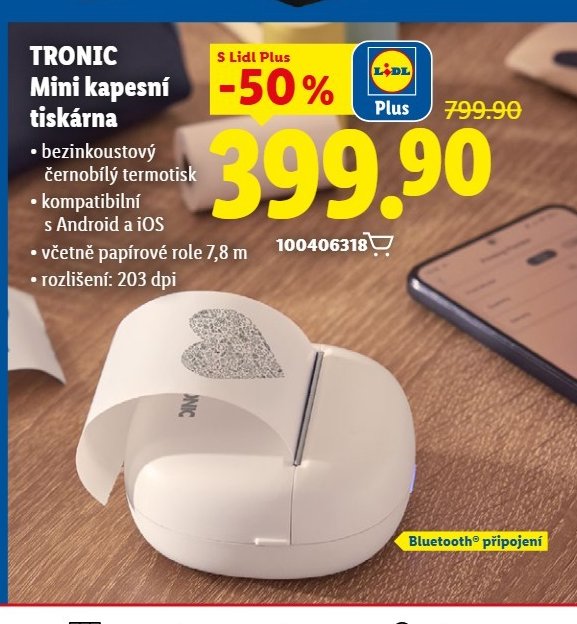 TRONIC Mini kapesní tiskárna