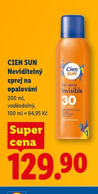 CIEN SUN Neviditelný sprej na opalování