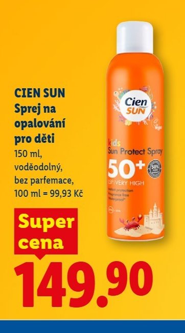 CIEN SUN Sprej na opalování pro děti