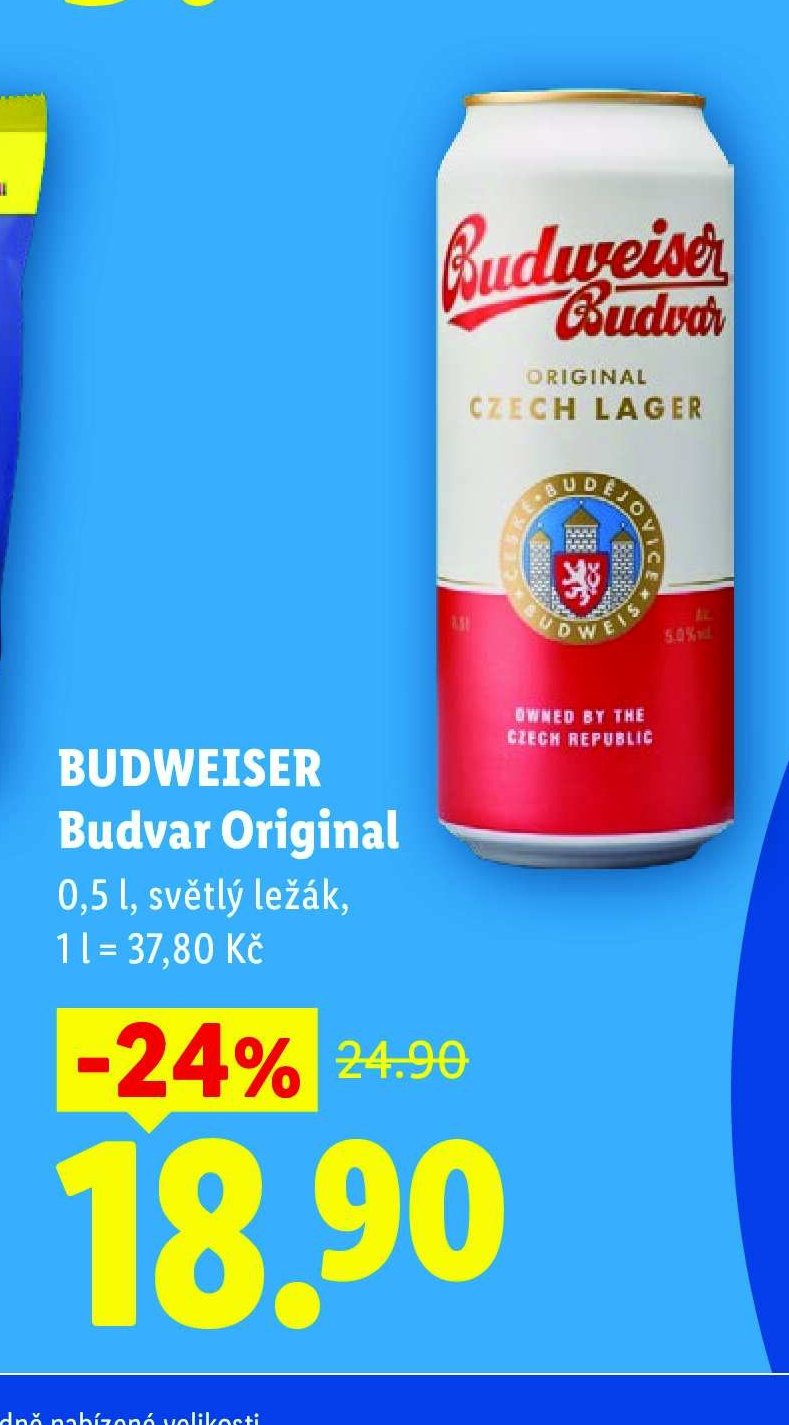 BUDWEISER Budvar Original - Lidl aktualniletaky.eu