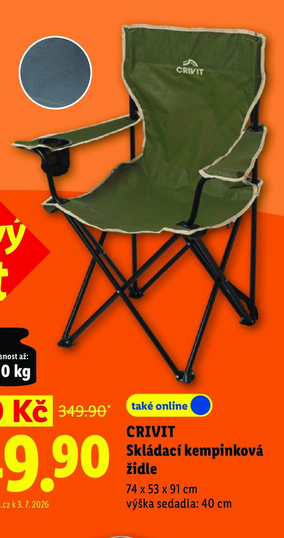 CRIVIT Skládací kempinková židle - Lidl aktualniletaky.eu