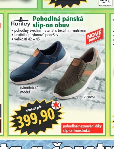 Pohodlná slip-on obuv