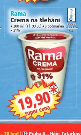 Rama Crema na šlehání